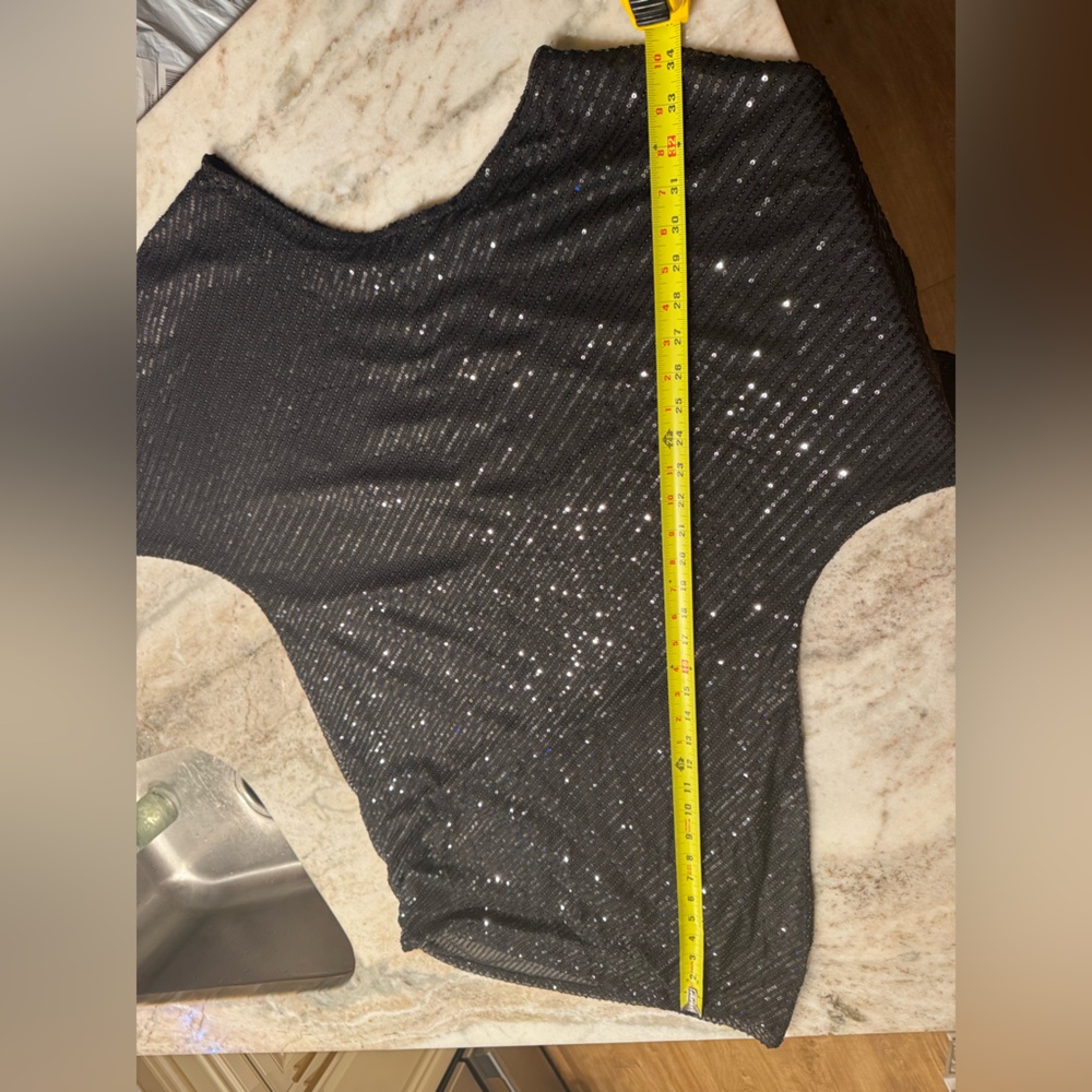 Black Sequin Women's Top